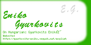 eniko gyurkovits business card